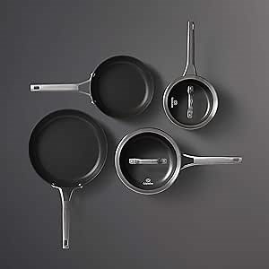 Calphalon Premier Hard-Anodized Nonstick 6-Piece Cookware Set, Black