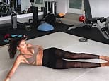 Model Kelly Gale showcases her abdominal workout