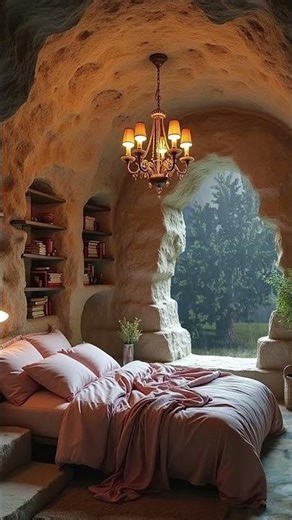 Enjoy a Thunderstorm in a Cozy Himalayan Cave | Rain Sounds, Fire & Bed for Deep Relaxation #nature