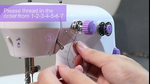 Portable Sewing Machine with Extension Table and Light,Mini Household Electric Handheld Upgraded,Two Threads Double Speed Switches,Electric Easy to Use for Kids,Beginners DIY