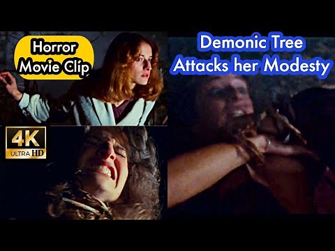 The Evil Dead (1981) Clip : The Tree Attack scene | Curiosity Leads her Deep into the Forest & .....