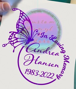 In Loving Memory Butterfly Memorial Decals - Missed Loved Ones Memorial Decals - Vinyl Motorcycle Tumblers Car Laptop Decals - Etsy