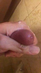 Cumming in the Tile Shower at the Tahoe House