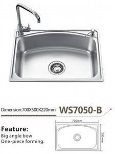 [Hot Item] One-Piece Finish Big Angle Deep Bowl Washing Hand Stainless Steel Sink