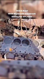 Will it run 1959 Plymouth Cranbrook sitting 59 years? #restoration #recovery #engine #old #repair #car #fyp #foryourpage | Tube restoration