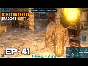 Ark Mobile Giganotosaurus Breeding And Hatching Eggs | Redwood Hardcore Brutal Survival Series Ep-41