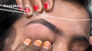Eyebrow threading #ThreadingMagic #threadwork #threadingservices #threadlifting #threadingeyebrows #threadingbrows #threadingsalon #eyebrowstylist #eyebrowshaping | kaya_kalp_ladies_beauty_parlor