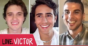 The "Love, Victor" Cast All Agree That George Sear Does Perfect Impressions Of Them, And I Can't Stop Watching