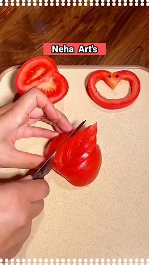 2M views · 32K reactions | Decorating Delights with Fresh Tomatoes  #tomato #decoration #salad #art | Neha Art's | Facebook
