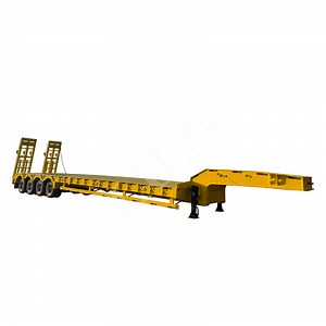 [Hot Item] 4 Axles Lowboy Trailer 60 --100 Tons Low Bed Truck Semi Trailer Flat Semitrailer Flatbed Semitrailer Truck Trailer