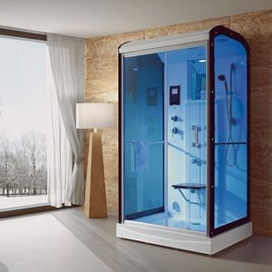 [Hot Item] Hot 6mm Tempered Glass Shower Cabin One Person Steam Room