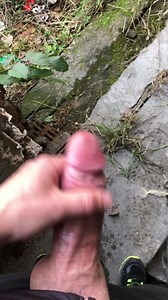 Outdoor play with used condom