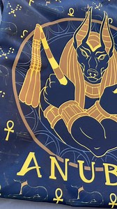 Anubis and Bastet drawstring bags are in! Get yours along with Egyptian themed goodies now in shop below! #furryartist #furries #anthroart #egyptian #anubis | TheSixthleafclover