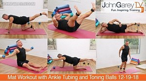 61 reactions | Pilates Mat with Ankle Tubing and Toning Balls is our latest release. I love using props with Pilates. They add variety and resistance. Check out the full workout and download the notes at johngareytv.com. #johngareytv #matpilates #pilatesbody #pilatesteacher #pilatesinstructor #pilatesmat #pilatesinspired #pilateswithprops #pilatesmatwork | John Garey TV | Facebook