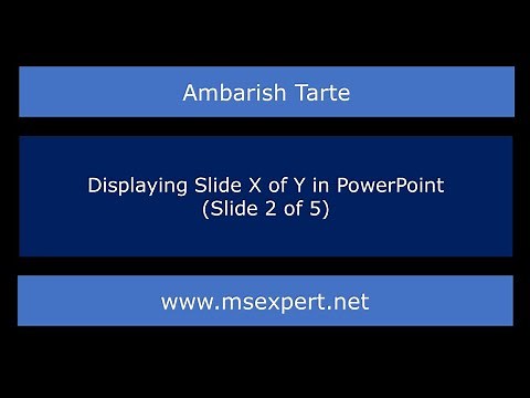 Displaying Slide X of Y in PowerPoint