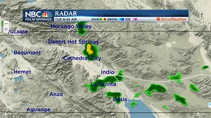 Your NBC Palm Springs Radar NOW! A smattering of radar echoes have been visible over SoCal the past few hours. Aside from a few light showers over the mountains, the greens and yellows are virga. We still have the chance of a few mountain storms this afternoon, and with steering currents out of the SE, a few sprinkles could be pushed over the Coachella Valley. @JerrySteffen @NBCPalmSprings | NBC Palm Springs | Facebook