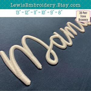 MAMA 3D Puff Embroidery Design - Mama Shirt - Puffy Foam Embroidery Font - Cursive, Script, 3D Embroidery - Mama Sweatshirt - Etsy