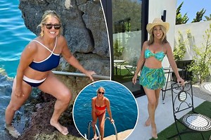 Denise Austin shows off bikini body while vacationing in the south of France