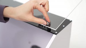 3 Holes Table Polisher Grinding Dust Box Acrylic Electric Dust Cover Fully Enclosed Transparent Dust Hood 4.72 Inch Fan with LED Light for Polishing and Carving Operations