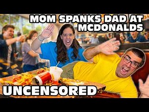 Daddy Temper Tantrum Gets Spanked By Mom At McDonalds - Uncensored!