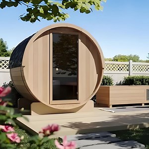 [Hot Item] Traditional Canadian Red Cedar Wood Outdoor Barrel Sauna Room