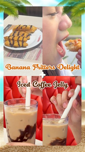 8.3K views · 14 reactions | Sippin' on Iced Coffee Jelly, Crunching' on Banana Fritters Delight! #ClassicSavory #SavoryTuesday #SweetSummerTreats #SummerIsHere | Classic Savory | Facebook