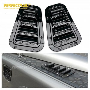 Vents de capó de aire de entrada para el exterior del coche PERFECTRAIL en negro brillante para Land Rover Defender 90 110 130