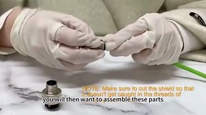 2pcs M12 Male 4Pin Assembly Straight Shield Connector, Screw Termination Cable Plug