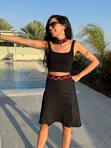 Short Wrap Around Skirt - Flowy Skirt- Handmade Skirt - Boho Maxi Skirt- Palestine Embroidery Skirt - Gifts for Her - Anniversary Gift - Etsy Canada