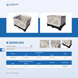 [Hot Item] Heavy Duty Warehouse Use Large Capacity Stackable Plastic Pallet Box Plastic Pallet Bin