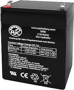 AJC Battery Compatible with Razor Crazy Cart 12V 5Ah Electric Scooter Battery