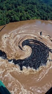 28K views · 354 reactions | Captured from a military helicopter, watch as a massive whirlpool in the Amazon MRD River churns with thousands of giant anacondas. This rare wildlife spectacle is both beautiful and terrifying—a true natural marvel with deadly snakes swirling in unison. Witness nature’s most mesmerizing and chilling phenomenon! | Nature.love | Facebook