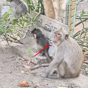 Mother monkey take her son to take a shower together. | Bobby Monkey | Facebook