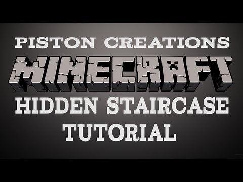 Minecraft Tutorial: How to Make a Hidden Staircase Using Pistons