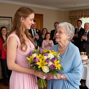 I-am oferit soacrei mele un buchet delicat de flori pentru ziua ei de naștere. Ea l-a luat în derâdere, numindu-l „mături”, însă surpriza mea i-a lăsat pe toți invitații fără cuvinte. Weekendul trecut a fost ziua de naștere a soacrei mele și anul acesta am vrut să fac ceva diferit. Am intrat în florărie dis-de-dimineață — emoționată, dar hotărâtă. Am ales cu grijă cel mai original buchet: gălbenele portocalii strălucitoare combinate cu lalele mov intens și mici accente aurii 🌼💜✨. Pentru mine e