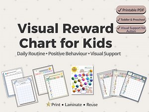 Visual Reward Chart for Autism | Encourage Positive Behavior & Daily Routines (printable PDF) - Etsy UK