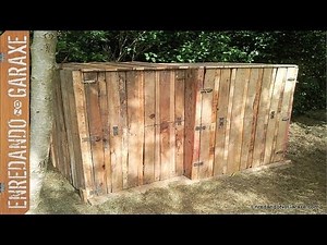 Como hacer un compostador con palets. How to make a pallet compost bin