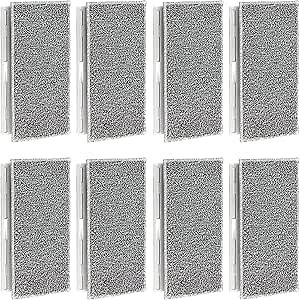 Flannel Composite Replacement Pads for VACMOP Disposable Hard Floor Vacuum and Mop Pad Refills, 8 Count