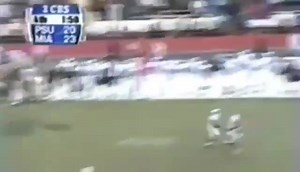 2K views · 60 reactions | September 18, 1999: Penn State receiver Chafie Fields scores on a 79 yard touchdown pass from Kevin Thompson to give the Nittany Lions a 27-23 victory over the University of Miami. CBS broadcasters Don Criqui and Mike Mayock call the action. Special thanks to Alex Carter for sending the video. | Ghosts of the Orange Bowl | Facebook