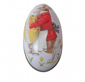 [Hot Item] Mini Tin Box Easter Egg Shaped Mixed Pattern Wedding Favor Candy Box