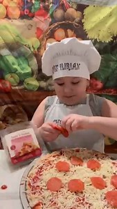 Cuteness factor = 1000%!  Chef Ilirian does pizza night right with Bowl & Basket ingredients!  https://bit.ly/4dfv3le : @ilirian_cooks (IG) | ShopRite | Facebook
