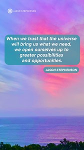 Allow yourself to surrender control and feel the abundance of the universe flowing towards you effortlessly and gracefully. 🤩 #jasonstephenson #jasonstephensonmeditate | Jason Stephenson