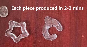 UV cross-linking of solid material