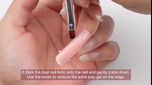 Morovan Poly Gel Nail Kit Starter Kit: 6 Colors Poly Nail Gel Kit with U V Lamp Complete Nail Extension Poly Gel Kit for Beginners