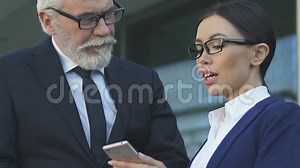 Old Boss Looking with Desire at Secretary, Concept of Sexual Harassment at Work Stock Footage - Video of office, person: 135235966