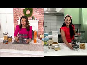 c e ll a 3-Piece Flip Lock Kitchen Storage Canisters on QVC
