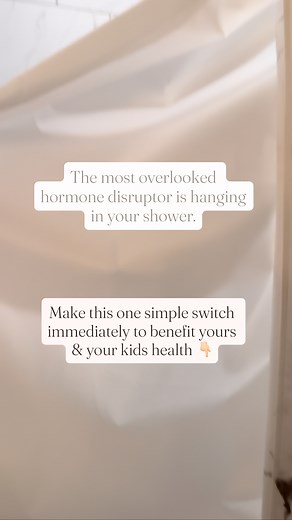 PVC plastic shower curtains can release over 100 VOCs (volatile organic compounds) into the air including phthalates, toluene, and xylene. These are chemicals linked to endocrine disruption, meaning they can interfere with normal hormone signaling. Why does that matter for fertility and women TTC? Because phthalates are anti-androgenic, meaning they disrupt sex hormones, can affect ovarian function, and have been linked to issues like irregular cycles and reduced egg quality. And the crazy part?