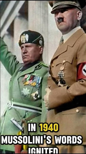 the speech where Mussolini promised victory and glory. #history #hitler #ww2