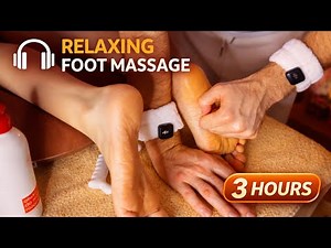 ASMR Foot Massage with Oil 🦶3 Hours Deep Relaxation • No Talking • Sleep