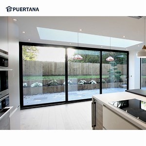 [Hot Item] Modern Design Luxury Lobby Aluminium Exterior Entrance Front Entry Patio Sliding Door